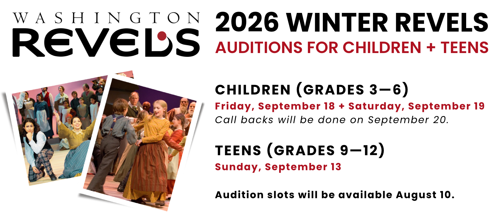2026 Winter Revels - Auditions for Children and Teens
