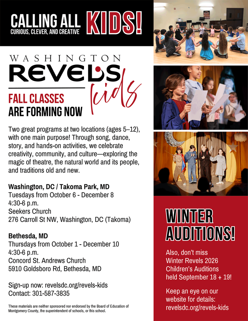 Revels Kids Fall Classes 2026