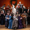 Teen performers in the 2021 Winter Revels during Children Go Where I Send Thee